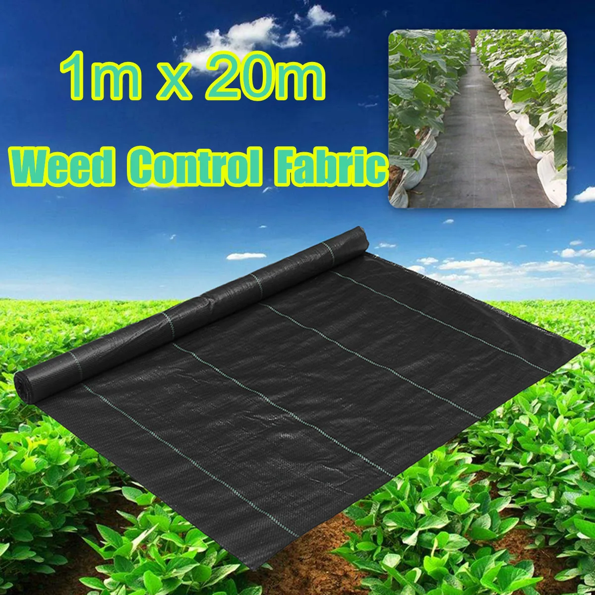 Garden Weeds Control Fabric Anti Grass Ground Cover 1M x 20M Membrane