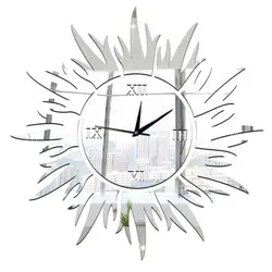 2017 новые часы Raindrop цифровые настенные часы большие бесшумные 3d DIY акриловые зеркальные наклейки украшение дома гостиная кварцевые часы