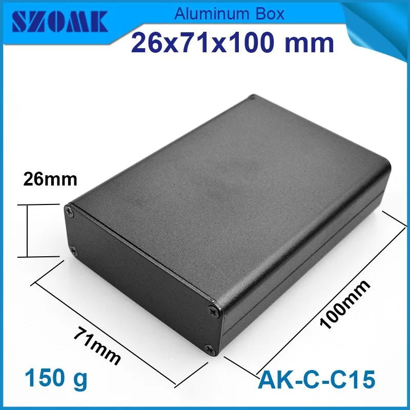 

1 piece aluminum housing electrical box Black color anodizing and separated case which fit size pcb 21.5X67mm