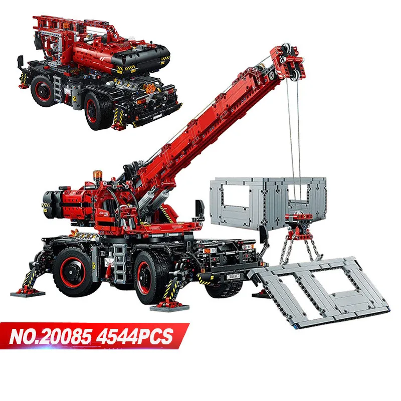 

Lepin 20085 Technic Series Rough Terrain Crane Compatible Legoing 42082 Building Blocks Bricks Educational Toys With Battery Box