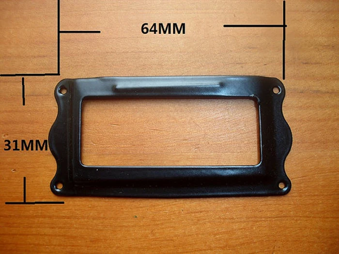 64*31MM antique Black finish Iron Card Holder Drawer Pull Label Frame