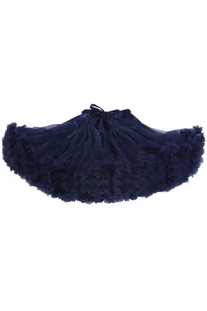 Vintage Puffy Short Women Crinoline Tutu Skirts Short Bridal Petticoats Cosplay Underskirt Rockabilly Tutu Party Mini Skirts navy blue