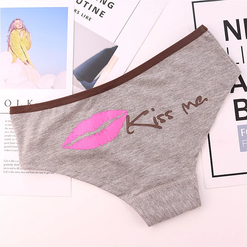 ZQTWT Горячие губы Leter Kiss Me трусики модные трусы милые удобные белье женские