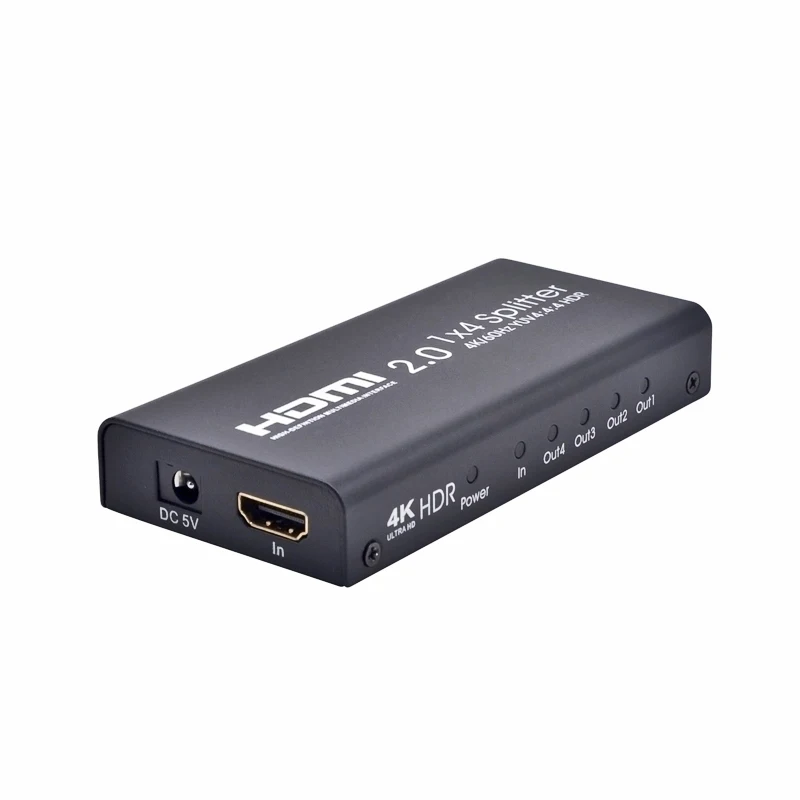 AIXXCO 4K HDMI сплиттер 2,0 1x4 HDMI 2,0 сплиттер HDCP 1,4 HDR сплиттер HDMI 2,0 4K HDMI2.0 сплиттер для DVD PS3 PS4