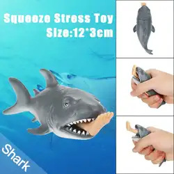 12 см Забавные игрушки акула сожмите мяч стресс альтернатива Юмористические свет сердцем Новый IUNEED магазин игрушек