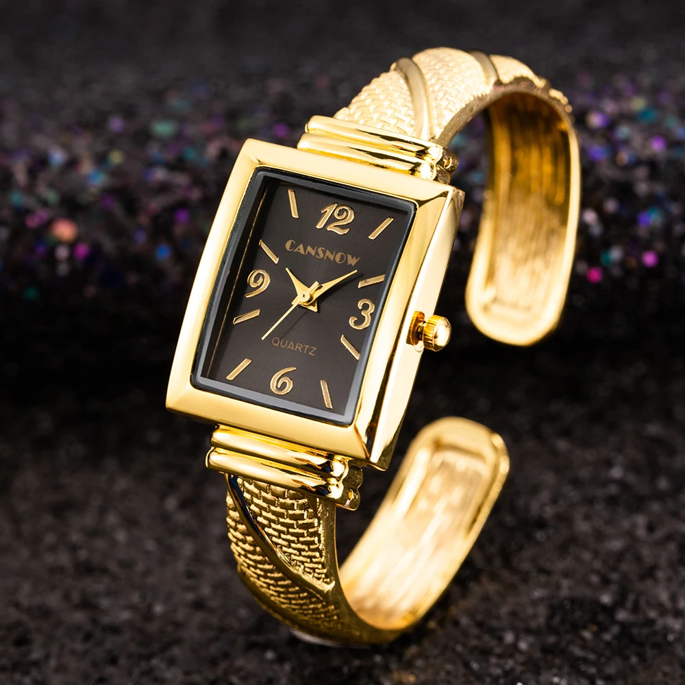Buy Luxury Elegant Golden Bangle Watches Women Fashion