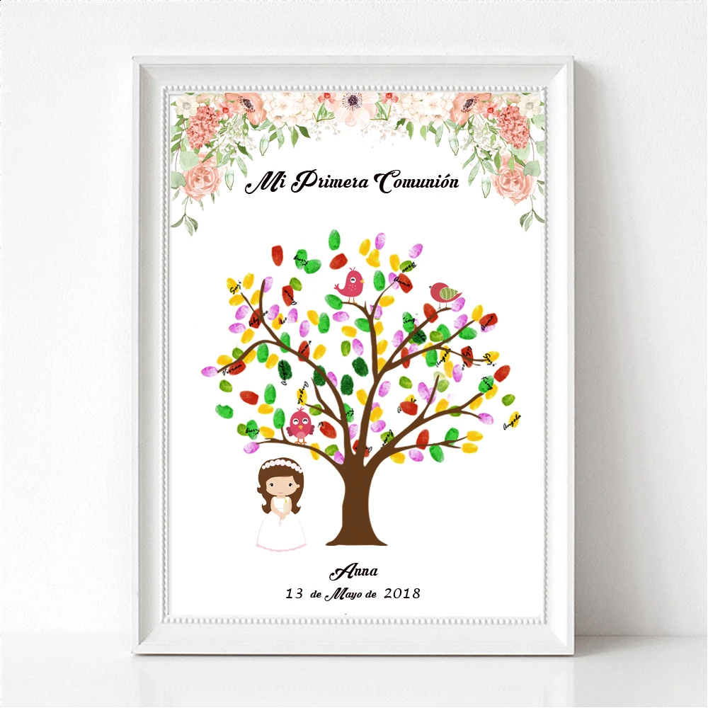 Gepersonaliseerde Eerste Communie Aanwezig Creatieve Gastenboek Voor Eerste Communie Souvenir Voor Meisje Communie Party Decoratie Guestbook Aliexpress