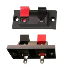 5 шт. 2 Позиции/способ пружинная нагрузка динамик нажимной соединитель аудио динамик клеммные полосы разъемы динамик клеммный разъем