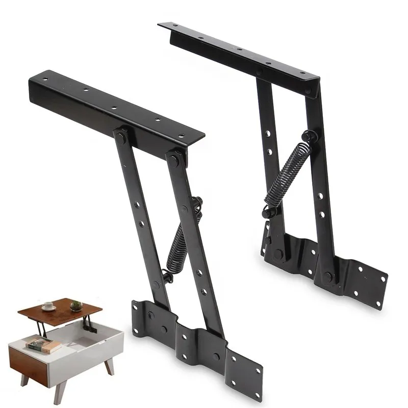

MTGATHER 1Pair Black Lift Up Coffee Table Lifting Frame Mechanism Spring Hinge Hardware Metal 17.2 x 22.7 x 24cm