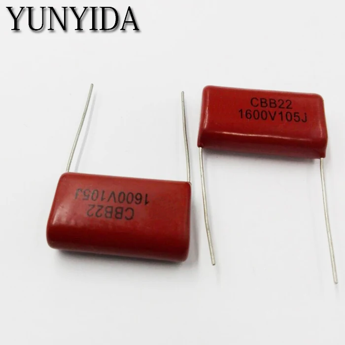 

Free Shipping 5pcs, CBB 105J 1600V 1uF P27mm Metallized Film Capacitor 1600V105J 105 1600V