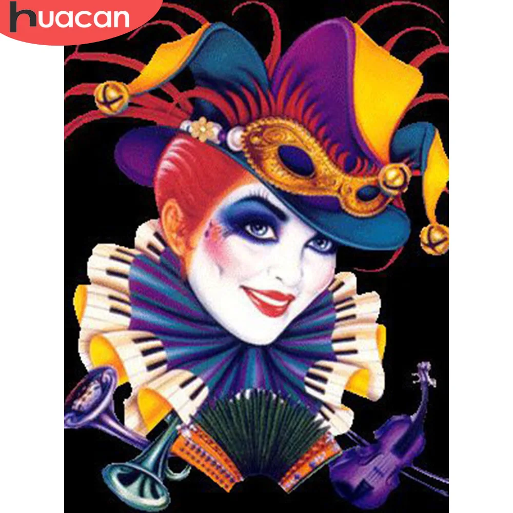 

HUACAN Diamond Painting 5d Beauty Mask Diamond Embroidery Full Display Diamond Mosaic Picture Of Rhinestone Decoration Home