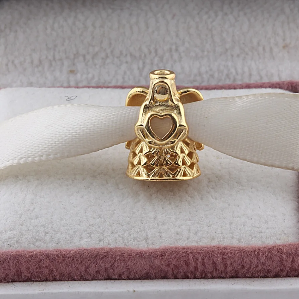 

ZMZY Gold Color Angel Wings Authentic 925 Sterling Silver Charms Beads Fits Pandora Bracelet for Women Love Jewelry Gift