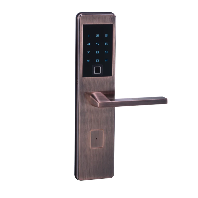 LACHCO 2018 Bluetooth Biometric Electronic Door Lock APPSmart Fingerprint Code Key Touch Screen Digital door Lock L18025FB