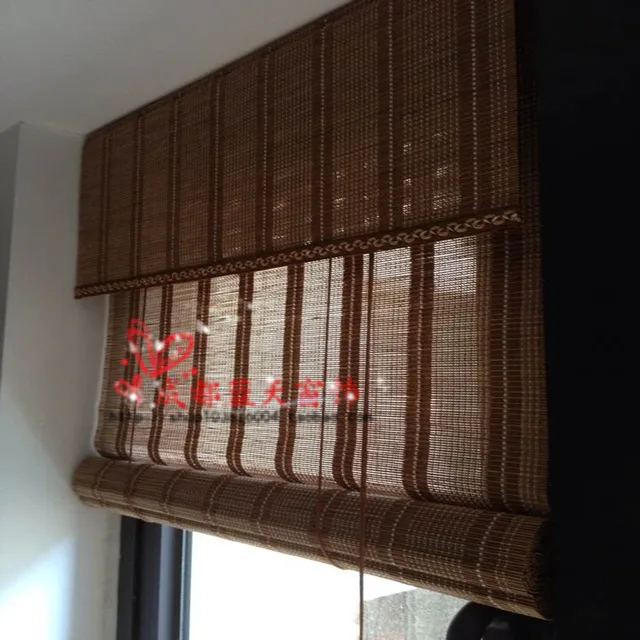 Factory Direct Bamboo Sliding Doors Shutter Rope Roller Blind Study Factory Direct Bamboo Sliding Doors Shutter Rope Roller Blind Study Environmental Restaurant Balcony
