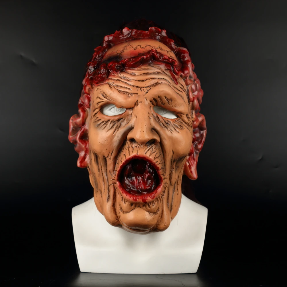 Rotten Face Mask Halloween Cosplay Scary Old Woman Witch Halloween Party Funny Masquerade Mask Props (3)