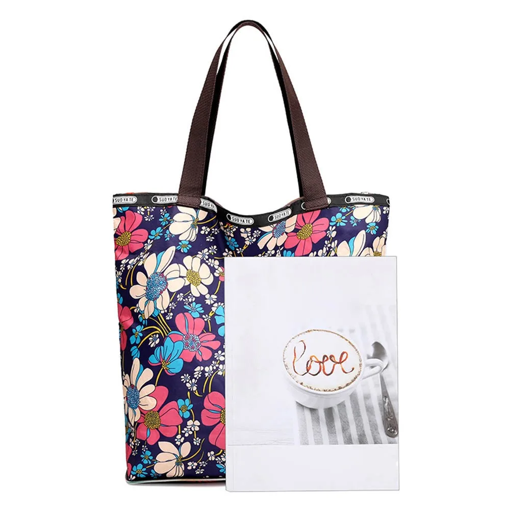 Модная женская сумка через плечо, нейлоновая тканевая складная сумка, женская сумка, тканевая сумка с принтом, сумка через плечо, складная сумка для женщин bolsa
