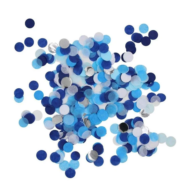 30 г/пакет смешанных цветов круглые ткани свадебные конфетти для воздушного шара точки заполнения воздушные шары помолвки День Рождения украшения для праздничного стола - Цвет: whiteblueblue