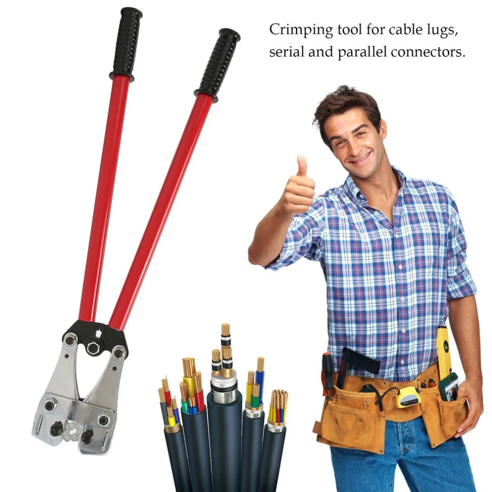 

Wire Terminal Crimping Tool 25-150mm square Crimping Pliers Anti-Slip Electrician Ratchet Plier Universal Cable Crimper