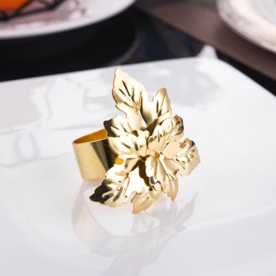 Металлическое кольцо для салфеток Кольца золотого и серебряного цвета для украшения стола столовые кольца для салфеток металла блестящего цвета - Цвет: HP-054