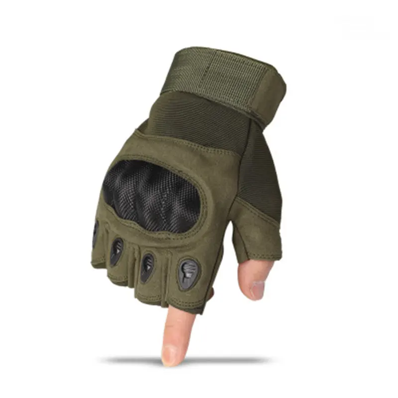 

Carbon Fiber Protective Tactical Gloves Army Fighting Military Gloves Without Fingers For Men Women Motorcycle Fingerless Gloves