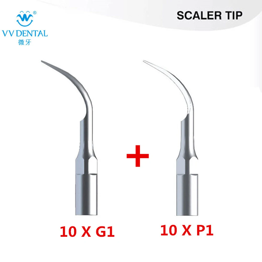

20Pcs/lot Ultrasonic Dental Scaler Tips G1 P1 Teeth Cleanning Dental Equipment Tools For Dentistry