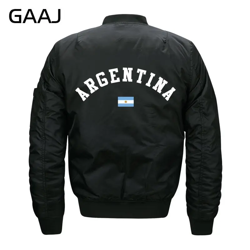 

GAAJ Print Argentina Flag Jackets Men Brand Clothing Baseball Jacket Militar Parka Clothes Pilot Waterproof Winter Casual For Ma