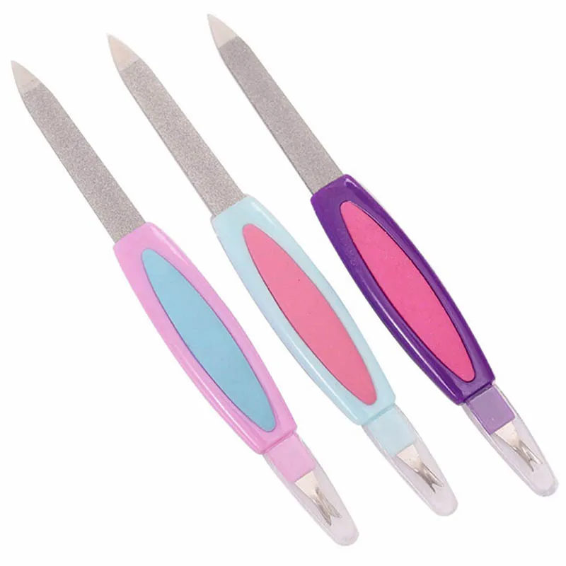 Nail Pusher Nail File Cuticle Remover Trimmer Sanding Double Ended Nail