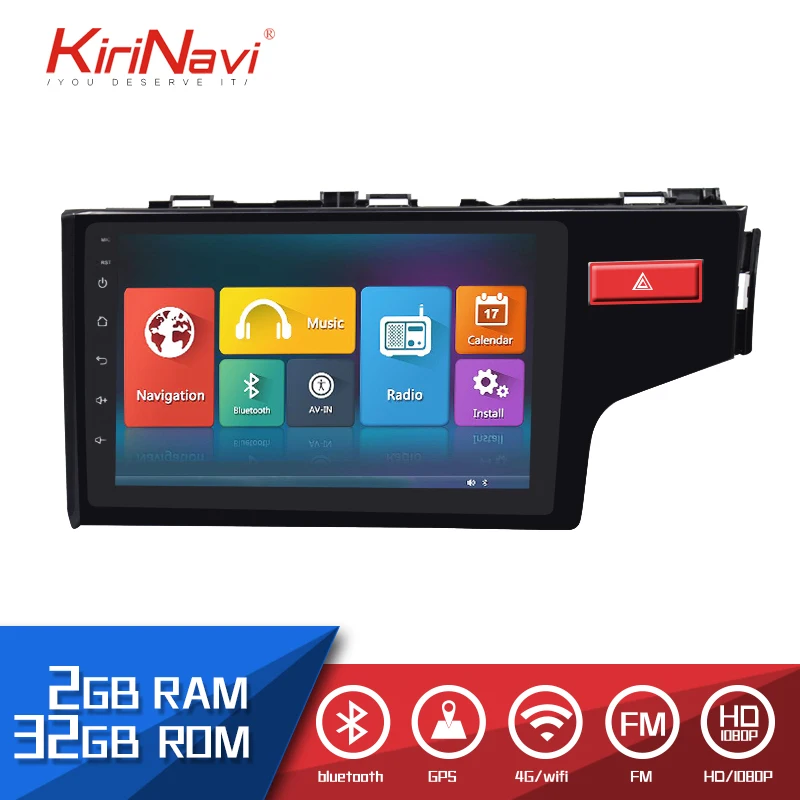 

Kirinavi 2 Din 9" automobile Radio for Honda Fit HD Touch screen android car audio Auto dvd player multimedia system Bluetooth