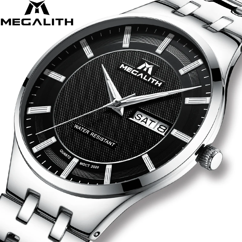 

MEGALITH Watch Men Fashion Casual Quartz Clock Waterproof Mens Watches Top Brand Luxury Brand Wrist Watch Male Relogio Masculino