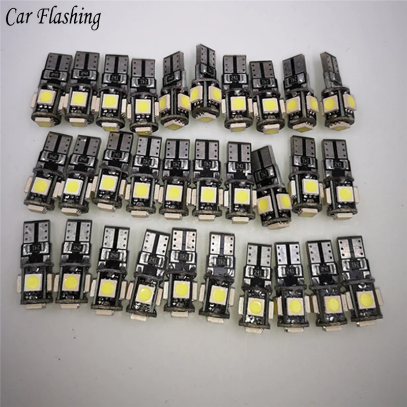 

car flahsing 100PCS Super bright T10 5050 Canbus Error Free Car Interior Lights W5W 194 168 5 SMD DC 12V Wedge Lamp Parking lamp