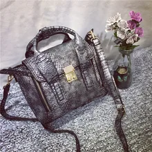 Luxury Handbags Women Trapeze Bags Designer Crocodile Pattern Monsters Tote Bags Lock Shoulder Crossbody High Quality PU Leather