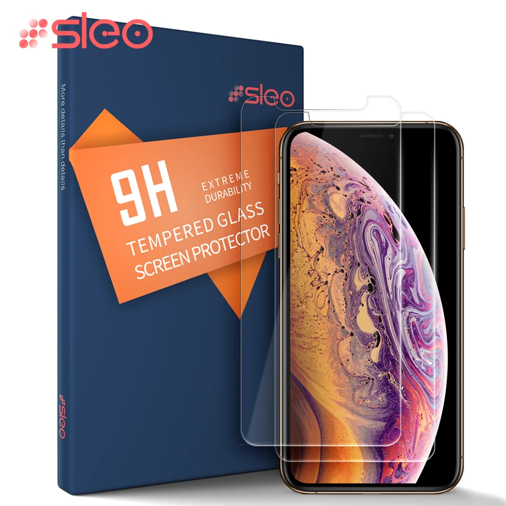 SLEO шт. 2 шт закаленное стекло для iPhone XS Max XR протектор экрана Xs Защитное Xr