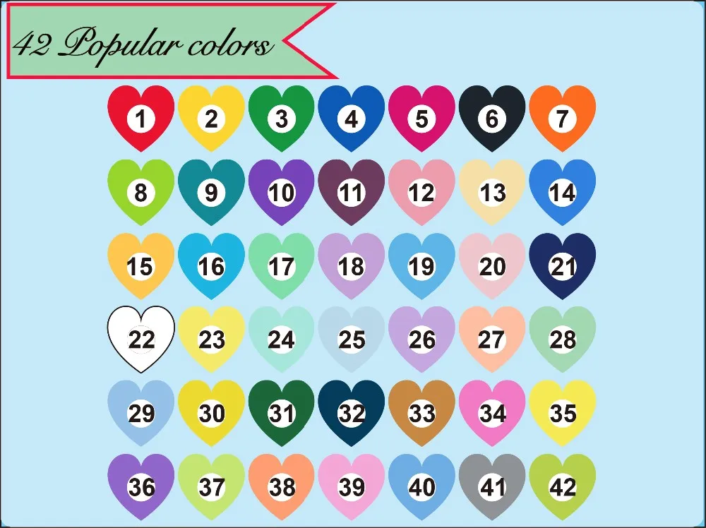 42 popular colors