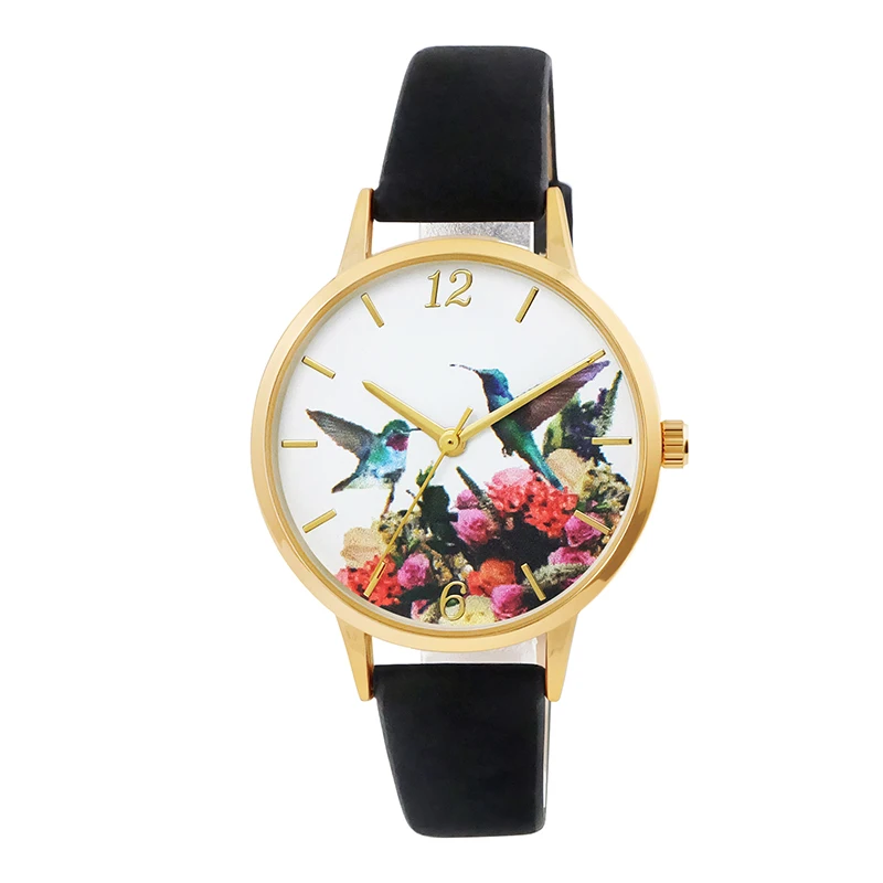 Hummingbird pattern girls watch soft strap dress watch for women elegance design 3D dial printing watch bird watch women Hummingbird pattern girls watch soft strap dress watch for women elegance design 3D dial printing watch bird watch women