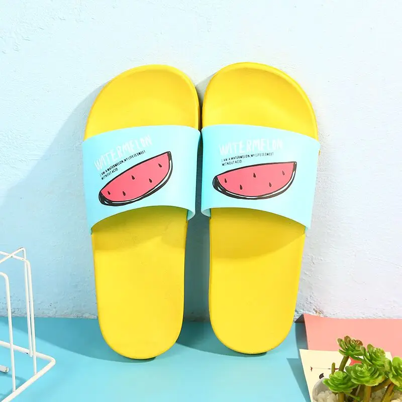 ALL YIXIE Women Slippers Fashion Summer lovely Ladies Casual Slip On Fruit jelly Beach Flip Flops Slides Woman Indoor Shoes - Цвет: Yellow