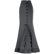 Спагетти ремень Длинная женская мода сплошной цвет Винтаж повязки Труба Русалка полиэстер юбка L0419