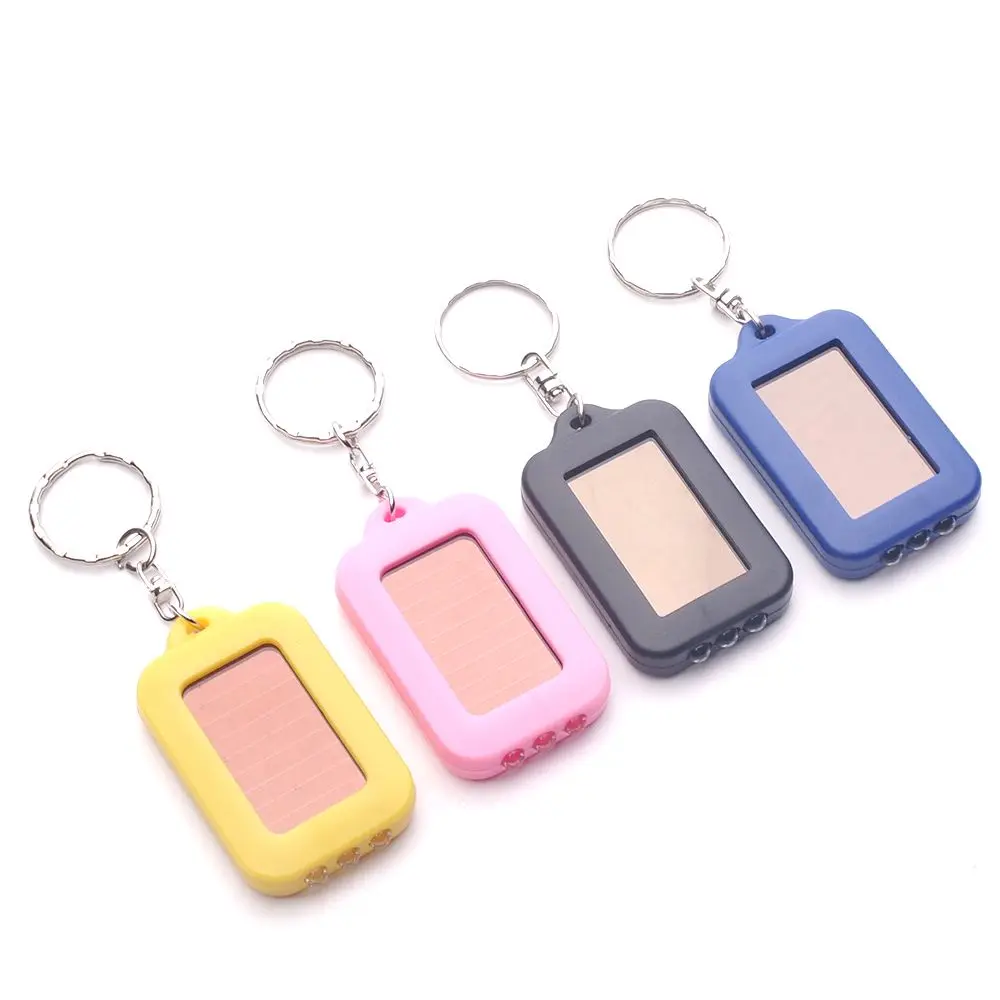 

OPPOHERE Portable Outdoor Solar Power 3 LED Light Keychain Keyring Torch Flashlight Lamps