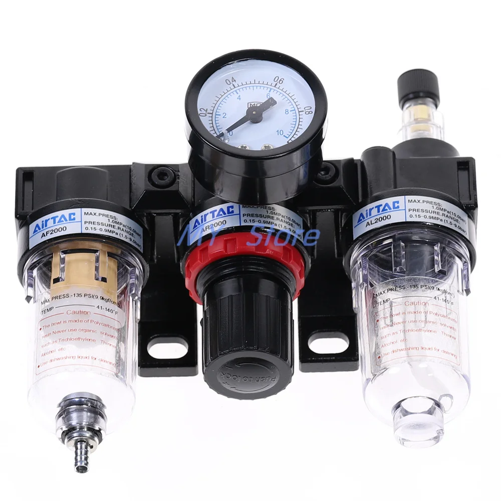 Пневматический рельефный клапан, водоотделитель, воздушный компрессор, воздушный фильтр, AC-2000, подача воздуха, тройной блок AF+ AR+ AL AC2000