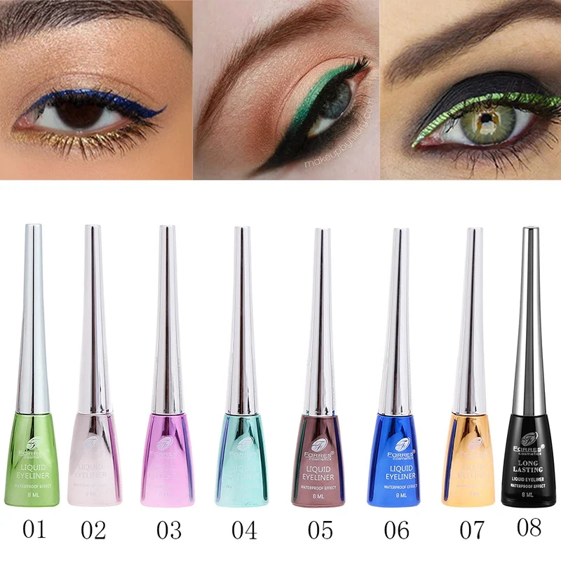 

New Arrival Long Lasting Colorful Glitter Eyeliner Liquid Waterproof Shiny Eye Liner Makeup Shining Eye Make Up Cosmetic