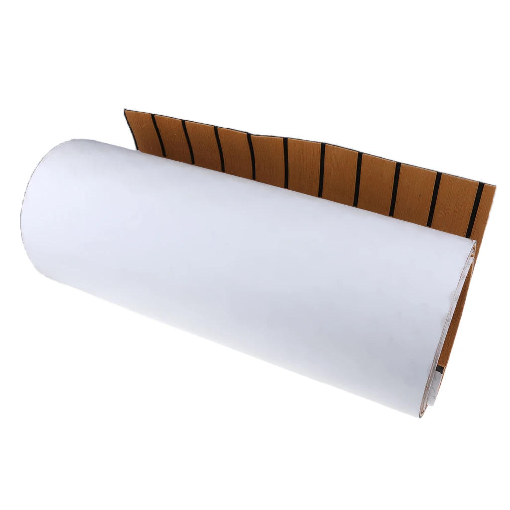 240x60cm Self-Adhesive Mat Non-Slip Boat Flooring Decking Pad Marine Floor EVA Foam Faux Boat Sheet Teak Decking Accessories