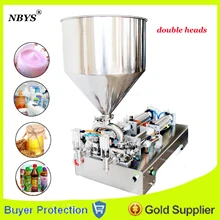 Двойные головки машина для наполнения пасты Чили соевый соус шампунь лосьон крем йогурт мед пневматический наполнитель поршень