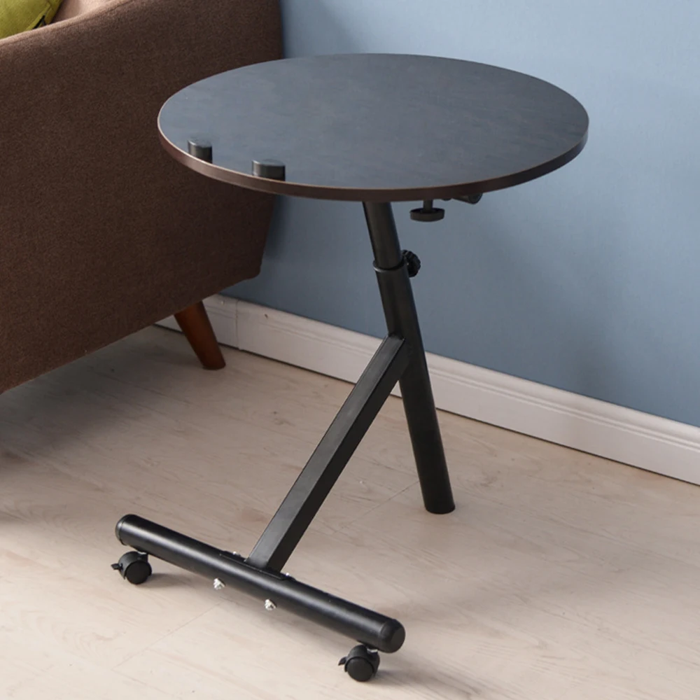 Передвижной подъемный стол круглый регулируемый чайный столик Регулируемая высота и угол журнальный столик для офиса подвижная мебель для спальни