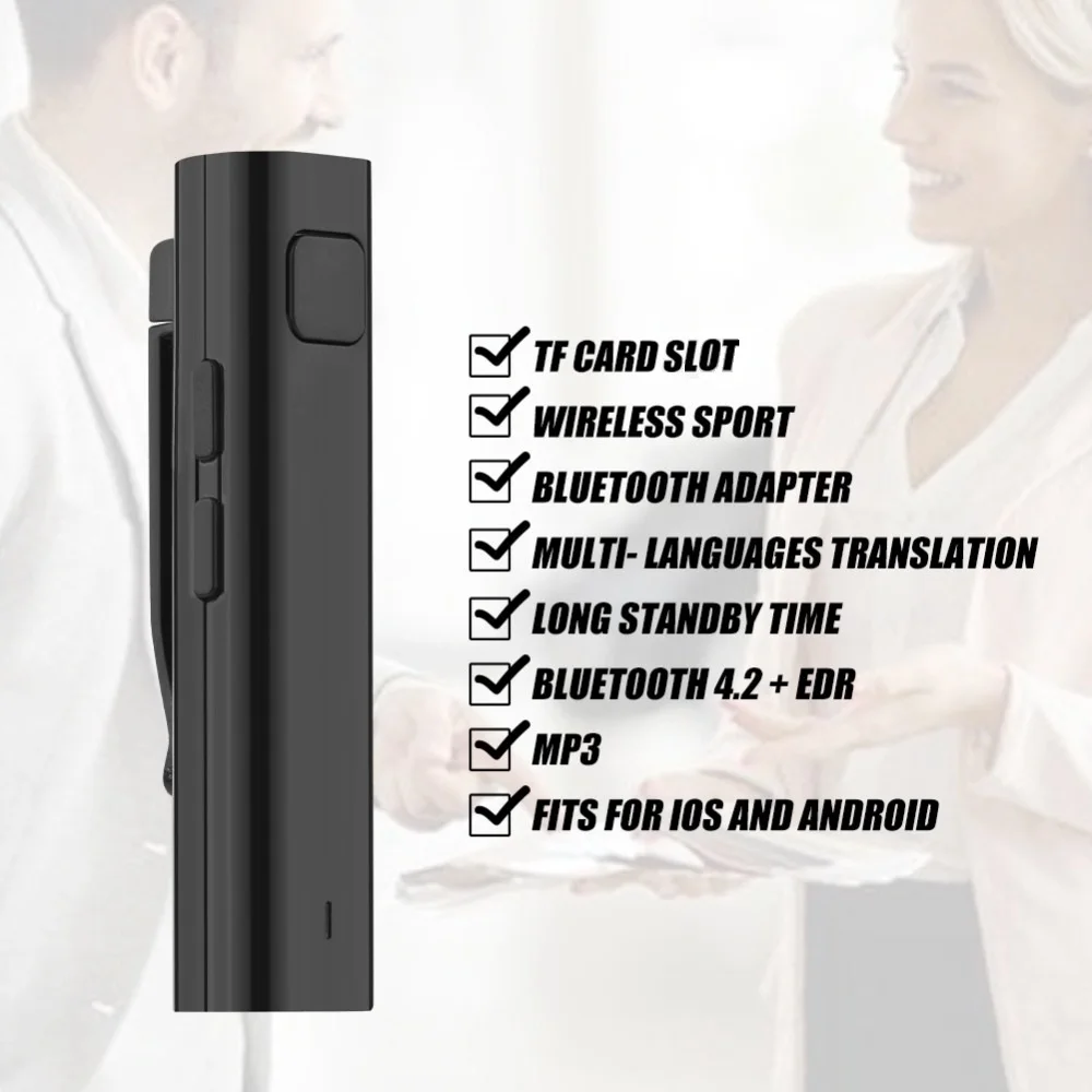 Volemer Voice translator Simultaneous 34 Languages Smart Bluetooth Interpreter Assitant for abroad Travel Study Business Speech translator (11)