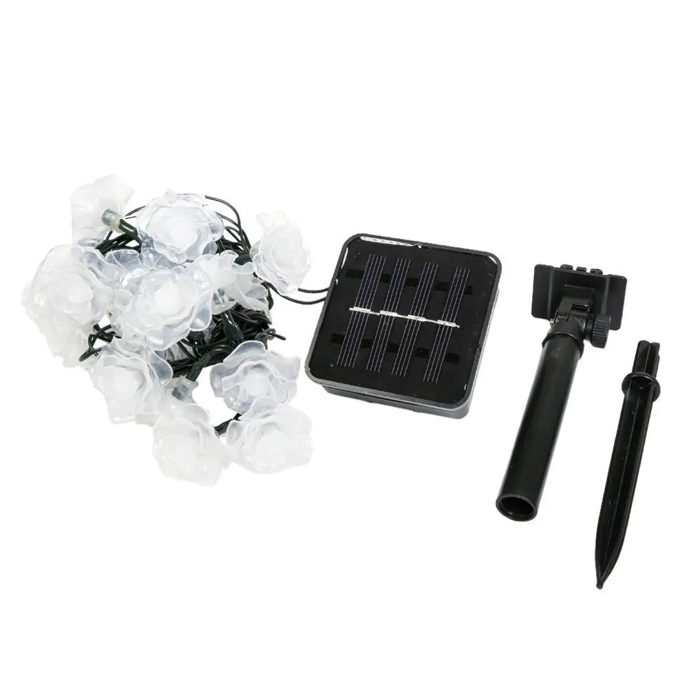 TAMPROAD Роза Стиль Солнечный сад свет украшения Рождественские огни дома 4 8 м 20Led