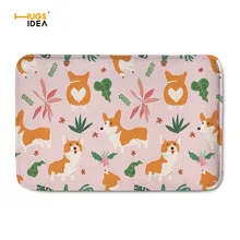 HUGSIDEA иллюстрации ковры с анималистическим принтом для гостиной тропический корги 3D фланелевый с принтом коврики ковры домашние декоративные креативные alfombres