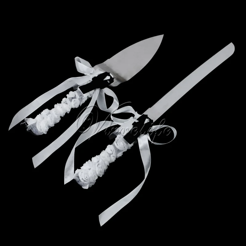 Bride Groom Wedding Cake Knife And Server Set Stainless Steel Cake