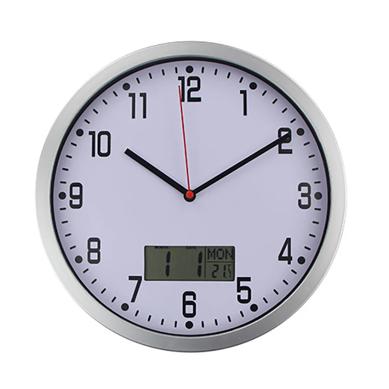 

2019 New Arrival Classic Temperature Display Wall Clock Modern Digital Plasitc Clock Quartz Horloge Retro Relogio de parede