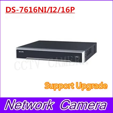 DS-7616NI-I2/16P English version 16ch NVR with 2SATA and 16 POE ports, HDMI VGA plug & play NVR POE 16ch VCA H.265