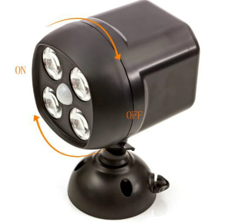 Sensor de Movimento Água ao ar Ip65 à Prova Leds Dwaterproof Livre Coruja Parede Jardim Pista Segurança Pátio Garagem Lâmpada Exterior 4 Luz 7 Cheap Luminárias de parede externas