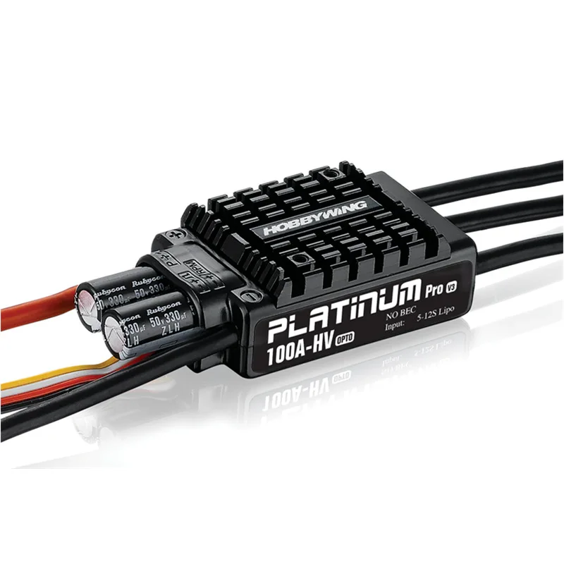 

Hobbywing Platinum HV 100A OPTO V3 30203600 BL ESC electronic speed controller for RC helicopter airplane FAI F3A
